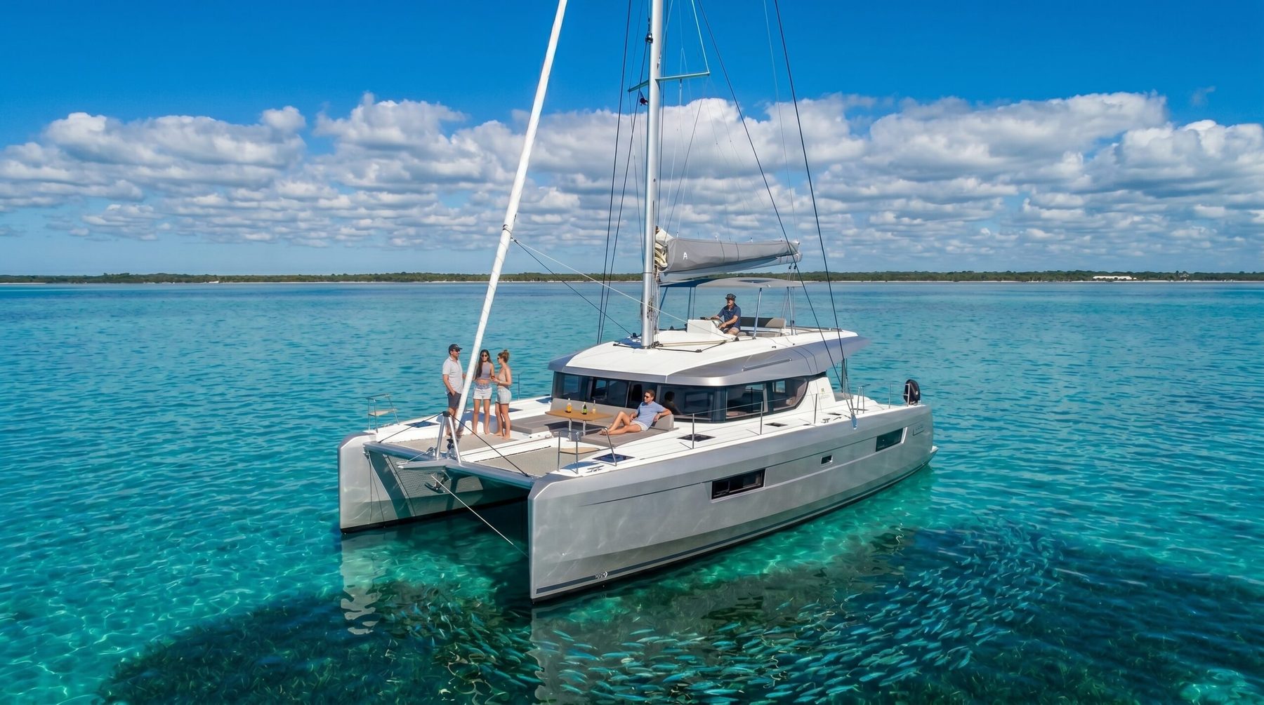 Catamarán en el Caribe